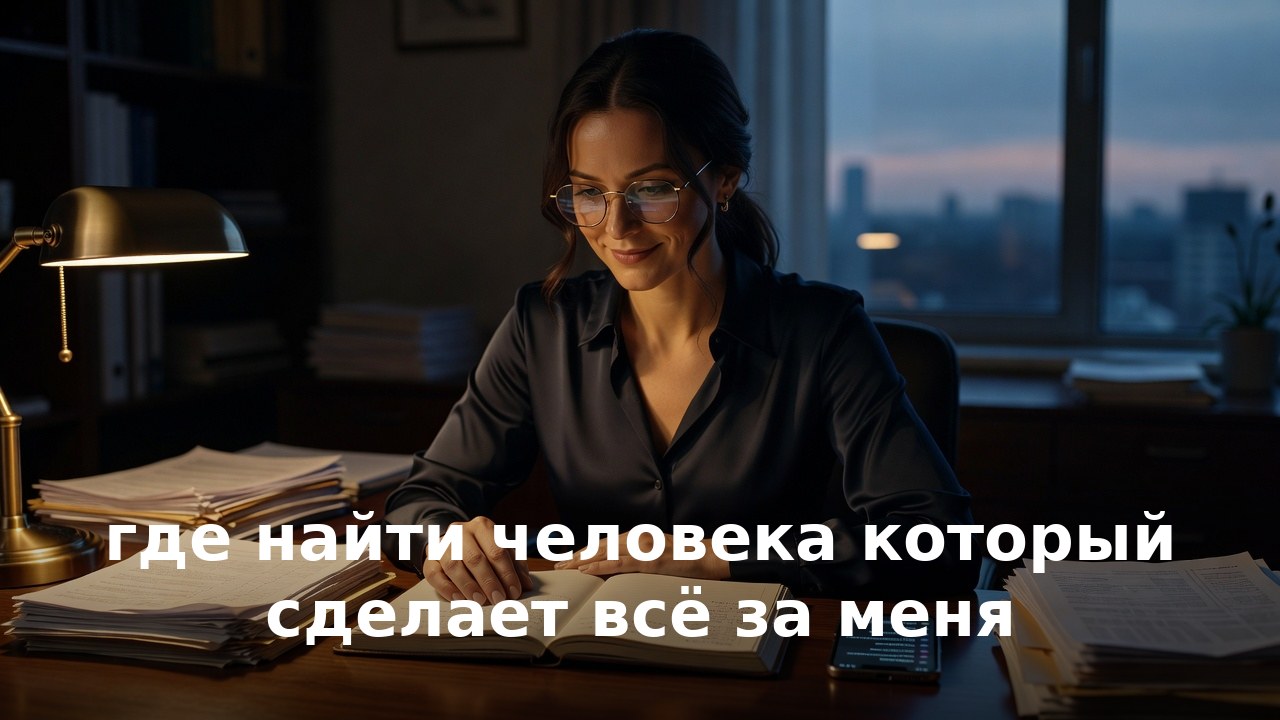 где найти человека который сделает всё за меня